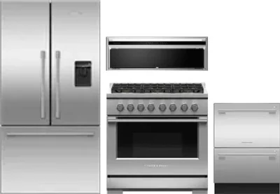 4 Piece Package Includes Refrigerator, Range, Hood And Dishwasher